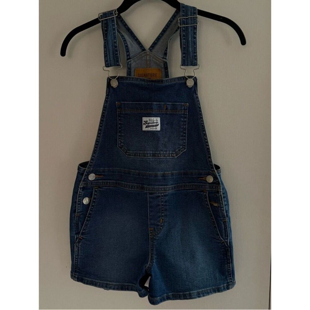 Levi's Dark Blue Denim Short Overalls for Kids Size M